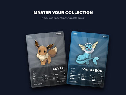 Pokémon Eevee Eeveelutions Pokédex Placeholder | All 9 Evolutions | Printable Pokémon Cards | Binder Organizer | 300 DPI | ENGLISH