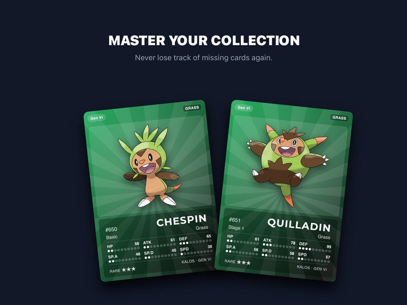 Pokémon Kalos Pokédex Placeholder 650-721 | Gen 6 Binder Organizer | Printable Pokémon Cards | Master Set Tracker | 300 DPI | ENGLISH
