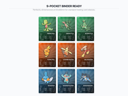 Pokémon Hoenn Pokédex Placeholder 252-386 | Gen 3 Binder Organizer | Printable Pokémon Cards | Master Set Tracker | 300 DPI | ENGLISH