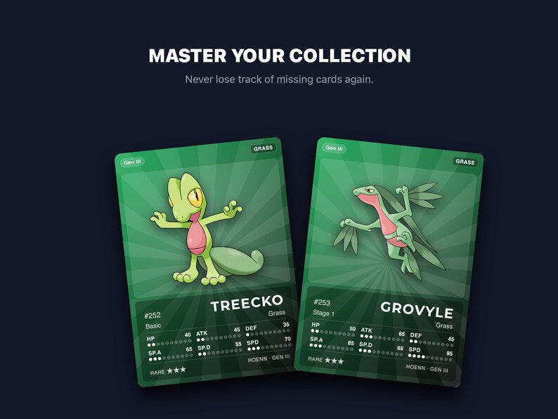 Pokémon Hoenn Pokédex Placeholder 252-386 | Gen 3 Binder Organizer | Printable Pokémon Cards | Master Set Tracker | 300 DPI | ENGLISH