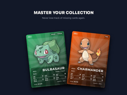Pokémon Starter Pokédex Placeholder Gen 1-9 | 27 Starters Collection | Printable Pokémon Cards | Binder Organizer | 300 DPI | ENGLISH