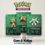 Pokémon Kalos Pokédex Placeholder 650-721 | Gen 6 Binder Organizer | Printable Pokémon Cards | Master Set Tracker | 300 DPI | ENGLISH