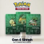 Pokémon Sinnoh Pokédex Placeholder 387-493 | Gen 4 Binder Organizer | Printable Pokémon Cards | Master Set Tracker | 300 DPI | ENGLISH