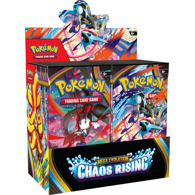 70851711238521_Pokemon-Trading-Card-Game-Chaos-Rising-Booster-Box_35dd414f-6eee-4645-90e3-665bf23f1eac.png Pokémon Chaos Rising Booster Box Mega Evolution 36 Packs English - Image 1